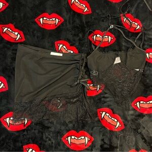 New Pink x Dolls Kill - Black Lace Lingerie Set